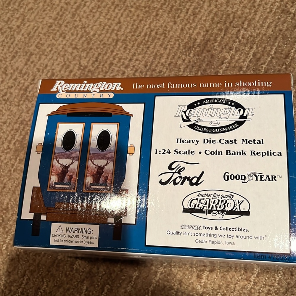 1999 REMINGTON Country/Gear Box 1912 FORD Coin Bank New in box - Picture 2 of 7